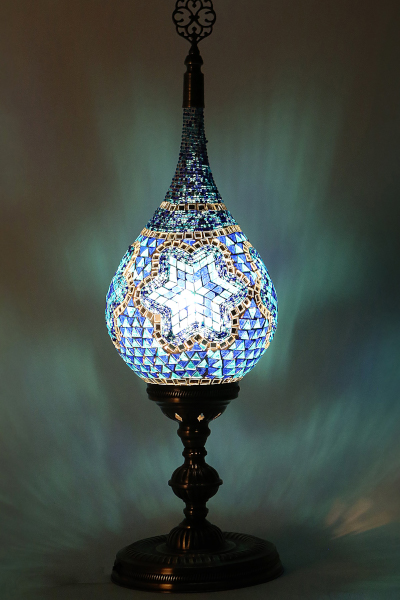 Big Drawn Glass Mosaic Table Lamp